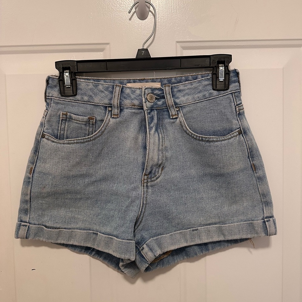 PacSun Light Blue High-Rise Denim Shorts